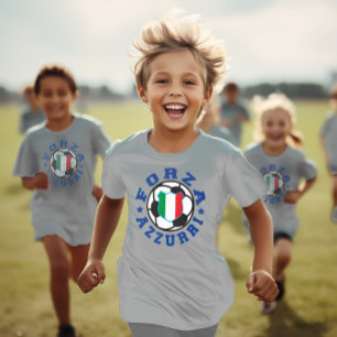 Forza Azzurri Kids italienischer Fußball T-Shirt