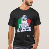 Forza Gli Azzuri Version 1 Black T-Shirt (Vorderseite)