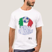 Forza Gli Azzuri Version 2 White T-Shirt (Vorderseite)