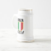 Forza Italia Flag Soccer Bierglas (Vorderseite Links)