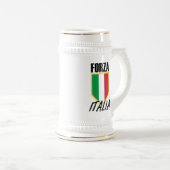 Forza Italia Flag Soccer Bierglas (VorderseiteRechts)