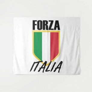 Forza Italia Flag Soccer Wandteppich