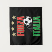 Forza Italia Fußball Italien Wandteppich (Vorderseite)