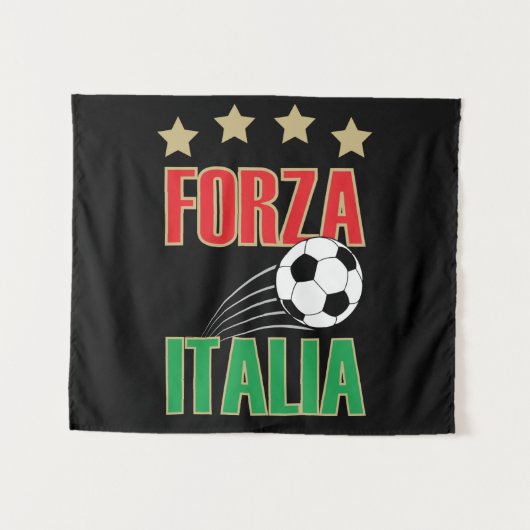 Forza Italia Fußball Italien Wandteppich (Vorderseite (Horizontal))