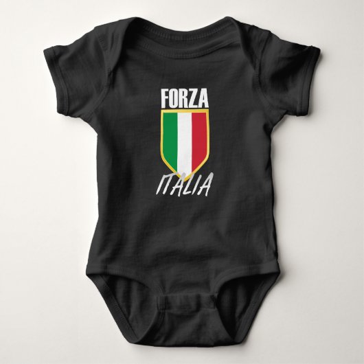 Forza Italia Italia Flag Soccer Baby Strampler (Vorderseite)