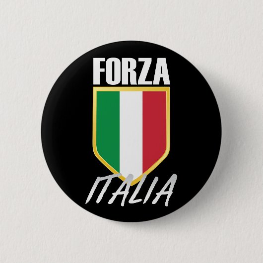 Forza Italia Italia Flag Soccer Button (Vorderseite)