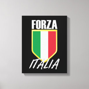 Forza Italia Italia Flag Soccer Leinwanddruck