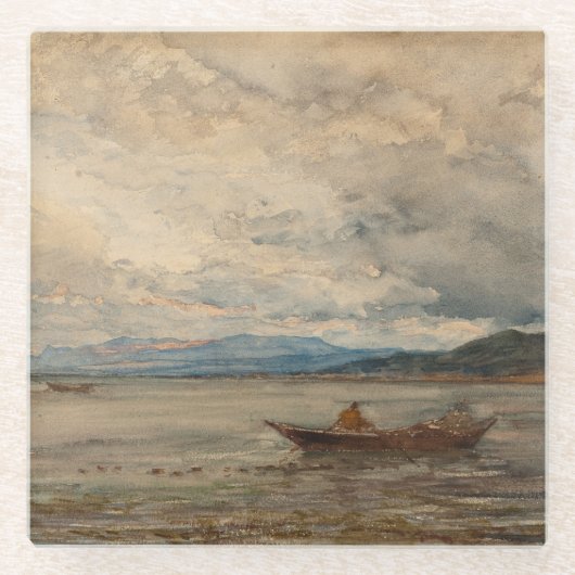 Fos, Environs de Martigues - Félix Ziem Glasuntersetzer (Vorderseite)