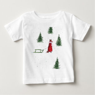 Foschnee Winter Weihnachtsbild Baby T-shirt