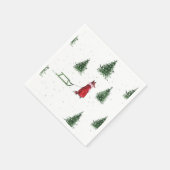 Foschnee Winter Weihnachtsbild Serviette (Ecke)