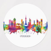 Foshan China Skyline Etiketten (Design 1)