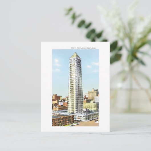 Foshay Tower, Minneapolis, Minnesota Postkarte (Stehend Vorderseite)