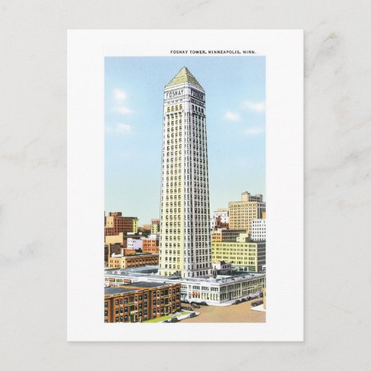 Foshay Tower, Minneapolis, Minnesota Postkarte (Vorderseite)