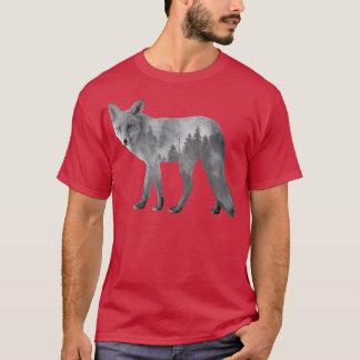 Fosilhouette foes doppelte Exposition der Waldnatu T-Shirt