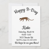 Fossa Happy B-day Einladung (Vorderseite)