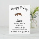 Fossa Happy B-day Einladung (Stehend Vorderseite)