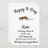 Fossa Happy B-day Einladung (Vorne/Hinten)