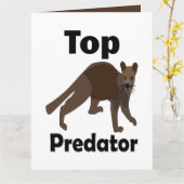 Fossa Madagaskar Fleischfresser Top-Räuber Karte (Gelbe Blume)