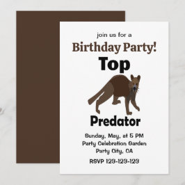 Fossa Madagaskar Raubtier Top Prädator Geburtstag  Einladung