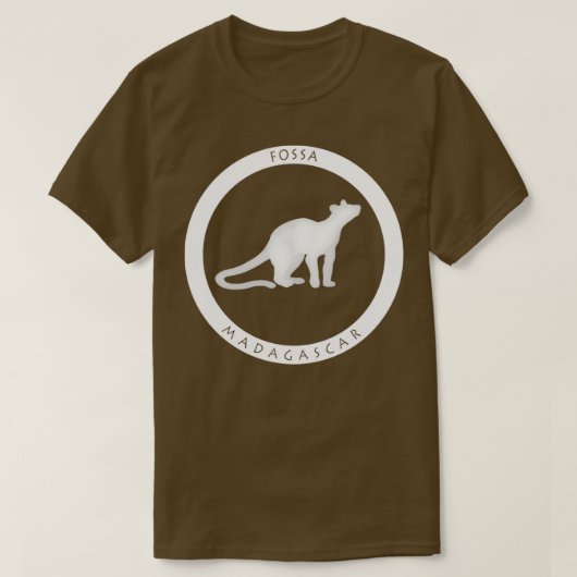 Fossa Madagaswildlife white print T-Shirt (Design vorne)