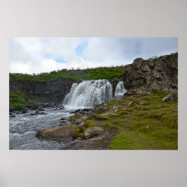 Fossarrett Falls, Island Poster