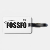 FOSSFO-Gepäckmarke Gepäckanhänger (Rückseite horizontal)