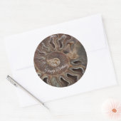 Fossil Ammonite Muschel Happy Birthday Sticker (Umschlag)