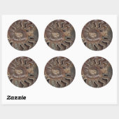 Fossil Ammonite Muschel Happy Birthday Sticker (Blatt)