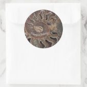 Fossil Ammonite Muschel Happy Birthday Sticker (Tasche)