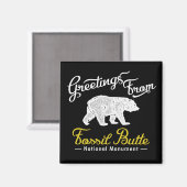 Fossil Butte National Monument Bear Magnet (Vorderseite/Rückseite)