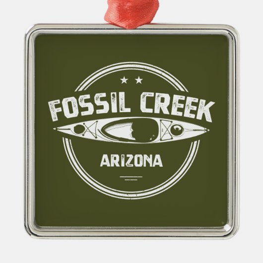 Fossil Creek Arizona Kayaking Ornament Aus Metall (Vorne)
