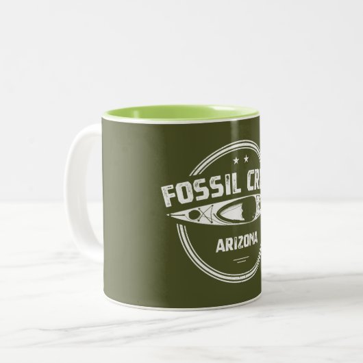 Fossil Creek Arizona Kayaking Zweifarbige Tasse (Vorderseite Links)