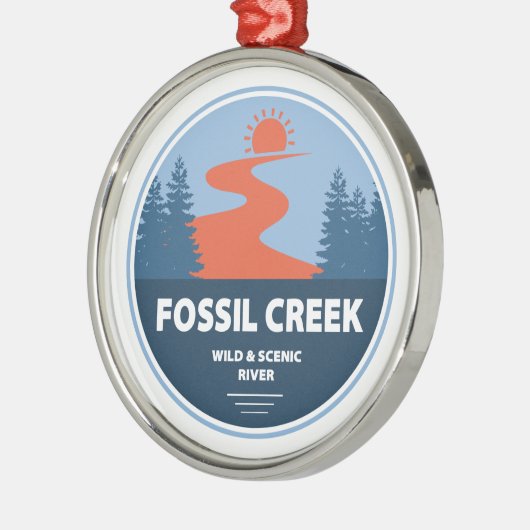 Fossil Creek Wild und Landschaftlicher Fluss Arizo Ornament Aus Metall (Links)