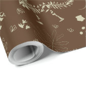 Fossil Digging Dinosaurier Brown und Beige Geschenkpapier (Rolleneckpunkt)