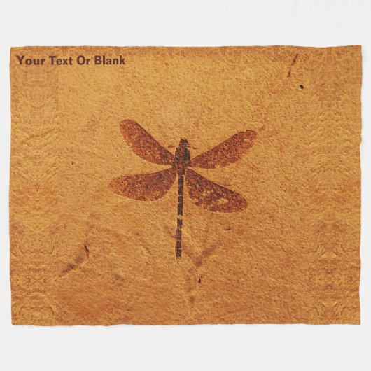 Fossil Dragonfly Fleecedecke (Vorderseite (Horizontal))