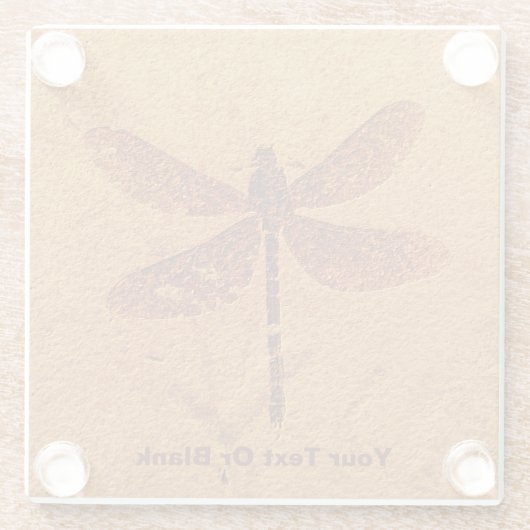 Fossil Dragonfly Glasuntersetzer (Rückseite)