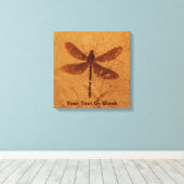 Fossil Dragonfly Leinwanddruck (Insitu (Holzboden))