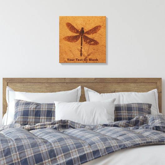 Fossil Dragonfly Leinwanddruck (Insitu (Schlafzimmer))