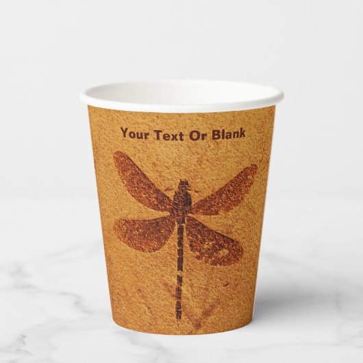 Fossil Dragonfly Pappbecher (Rückseite)