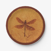 Fossil Dragonfly Pappteller (Vorderseite)