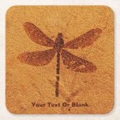 Fossil Dragonfly Rechteckiger Pappuntersetzer (Vorderseite)