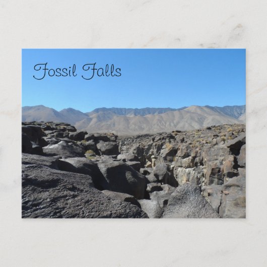 Fossil Falls, Kalifornien Postkarte (Vorderseite)
