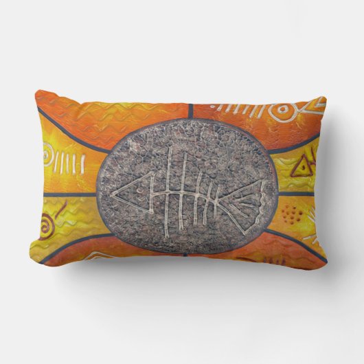 Fossil Fish Pillow Lendenkissen (Vorderseite)