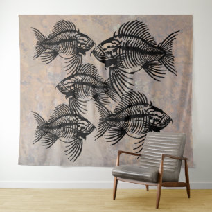 Fossil Fish Wandteppich