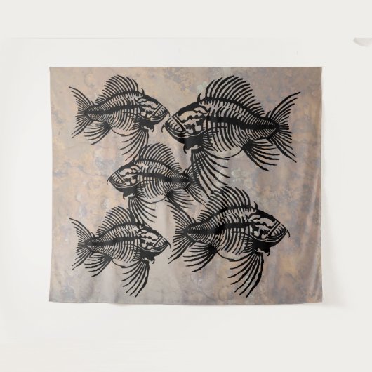 Fossil Fish Wandteppich (Vorderseite (Horizontal))