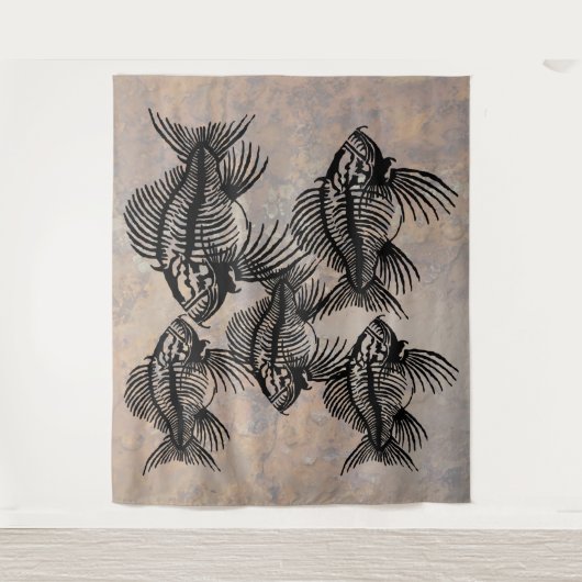 Fossil Fish Wandteppich (Vorderseite)