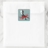 Fossil Fool Quadratischer Aufkleber (Tasche)