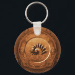 Fossil fractal mirror schlüsselanhänger<br><div class="desc">An image with an antique feel and a fractal fossil like shape as a feature with a mirror effect.</div>