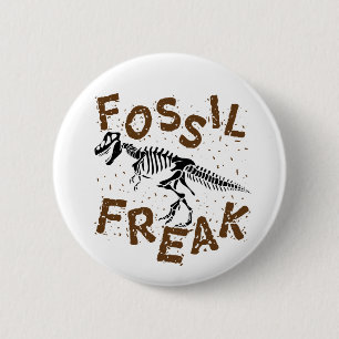 Fossil Freak Paleontology Dinosaurier Knochen Button
