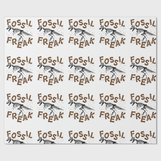 Fossil Freak Paleontology Dinosaurier Knochen Geschenkpapier (Flach)